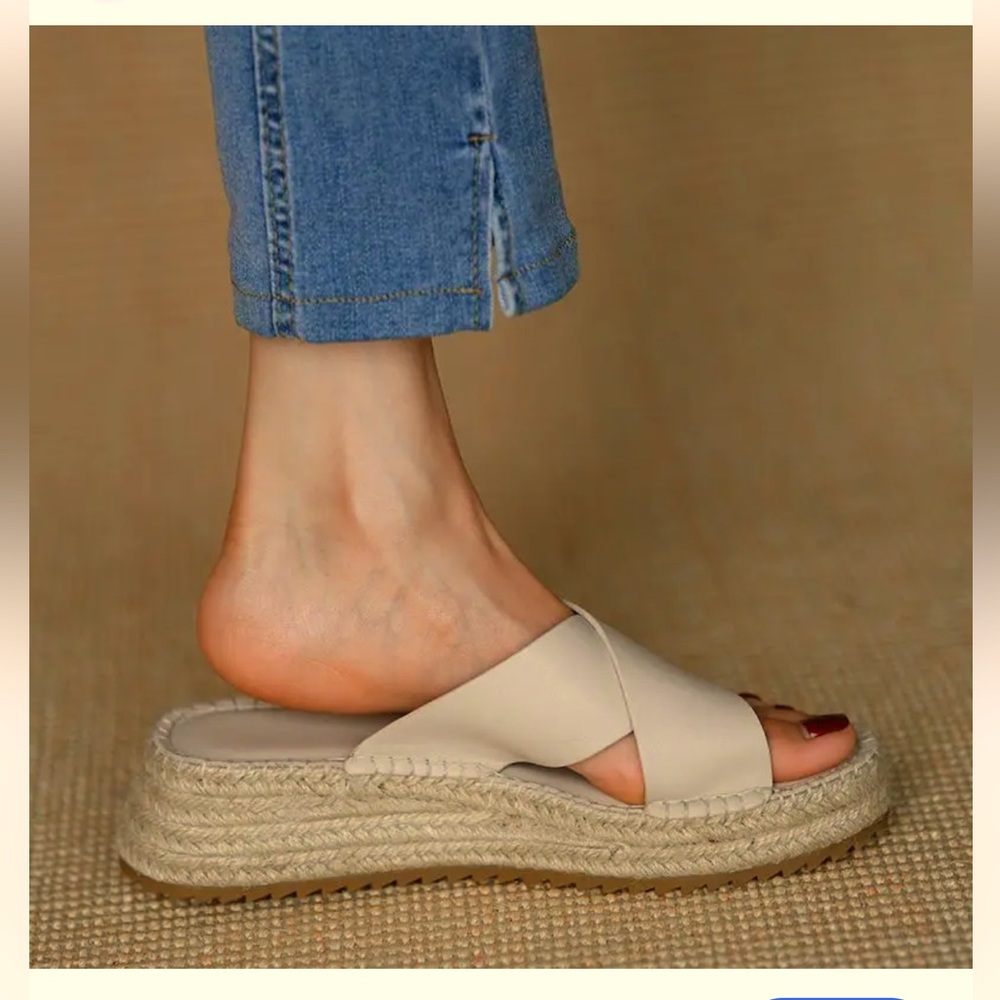 BEACH BY MATISSE WOMEN SANDALS PLATFORM CREAM IN SIZE 7M